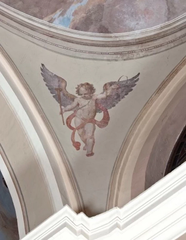 Angioletto con tromba e diadema